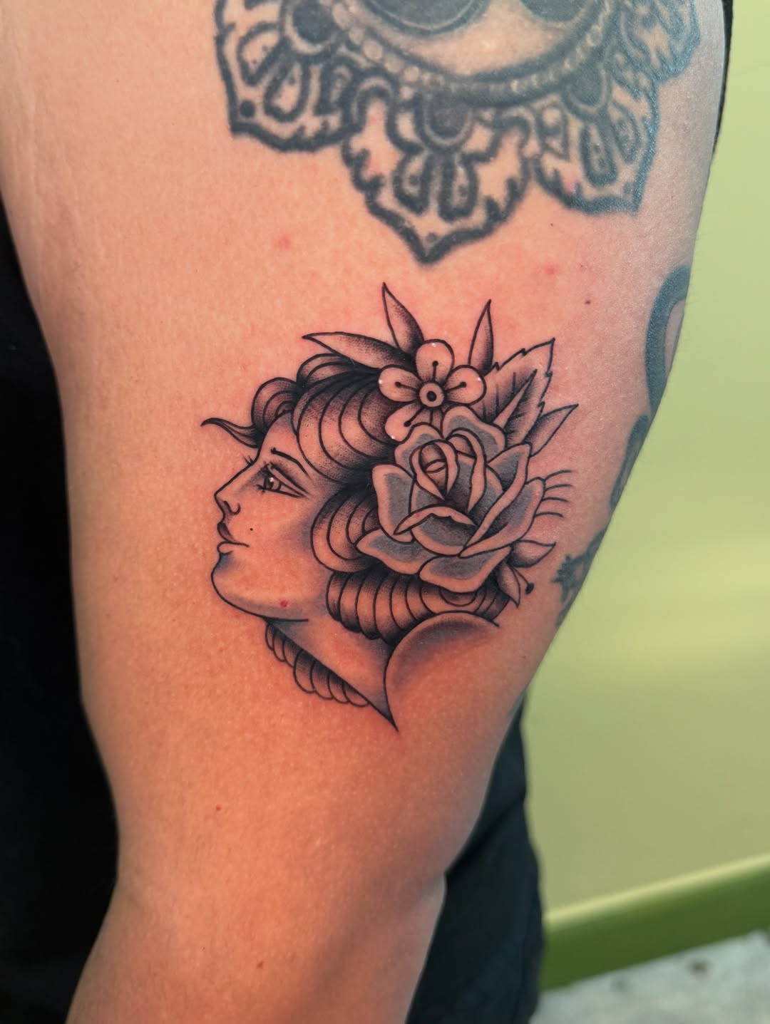 Tattoo by @sadpetaltattoo — neo_traditional, black_and_grey