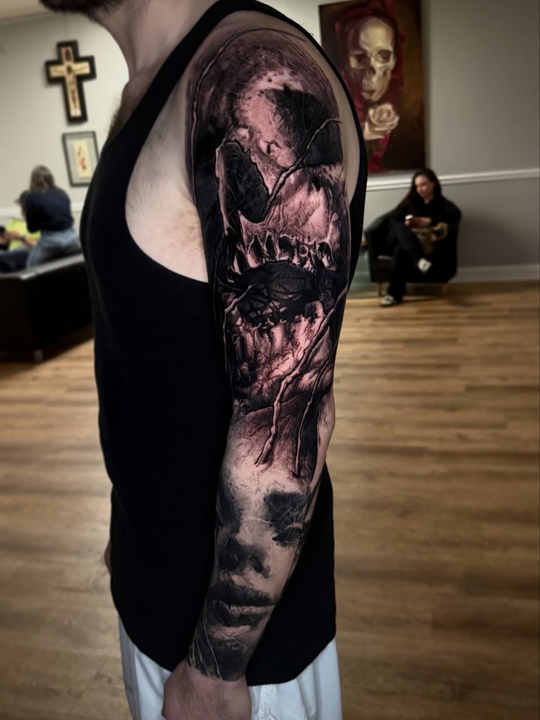Tattoo by @bigbadwolftattoos — realism, dark_realism