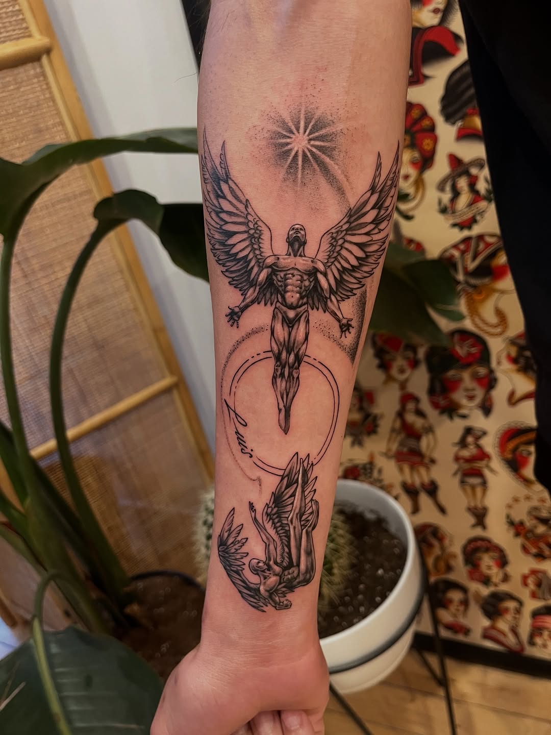 Tattoo by @long.ung — black_and_grey, illustrative