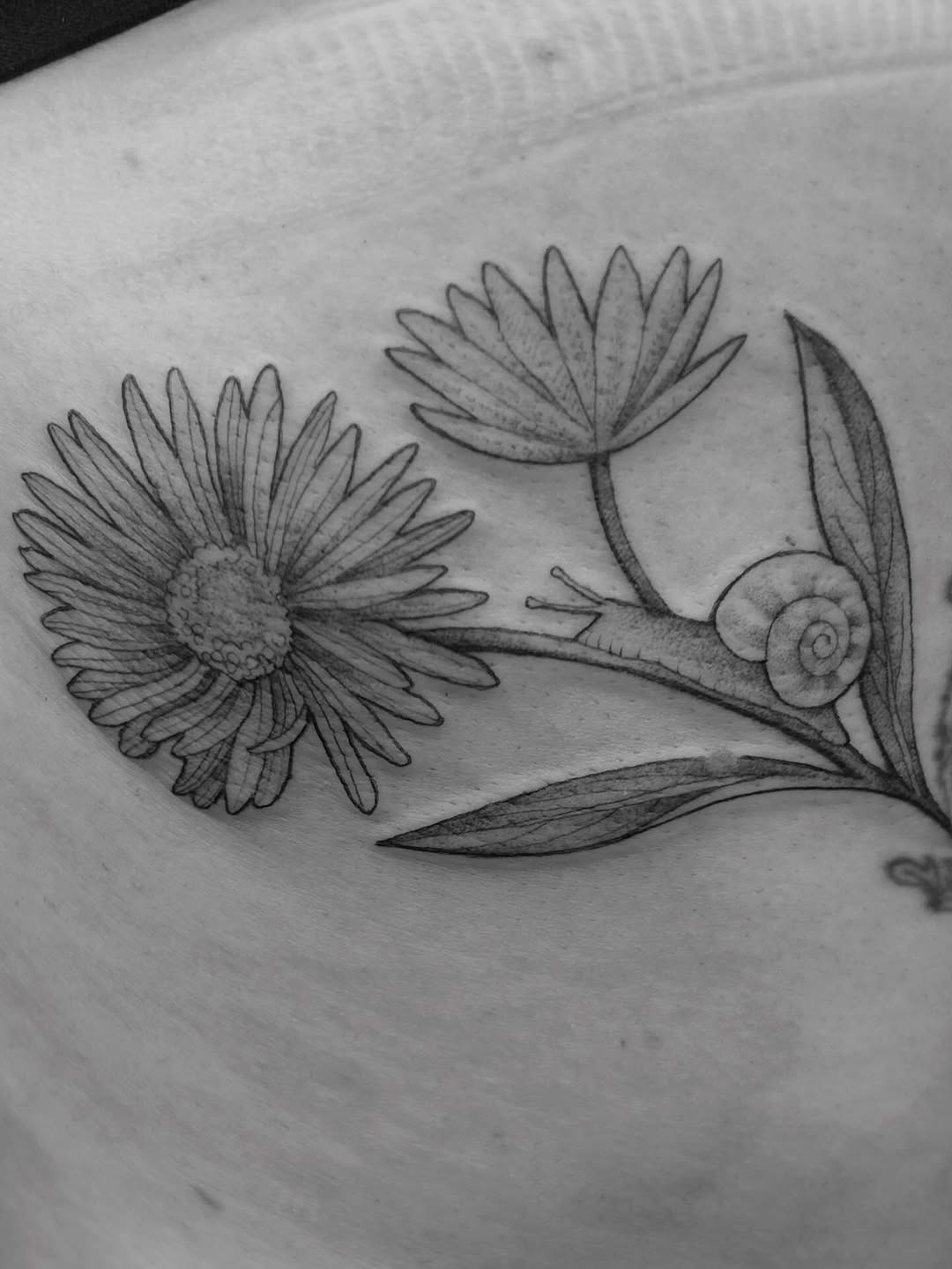 Tattoo by @oliviafoxtattoo — illustrative, black_and_grey