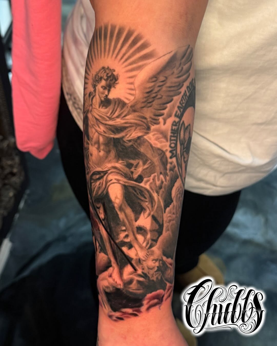 Tattoo by @tatsbychubbs — black_and_grey, realism