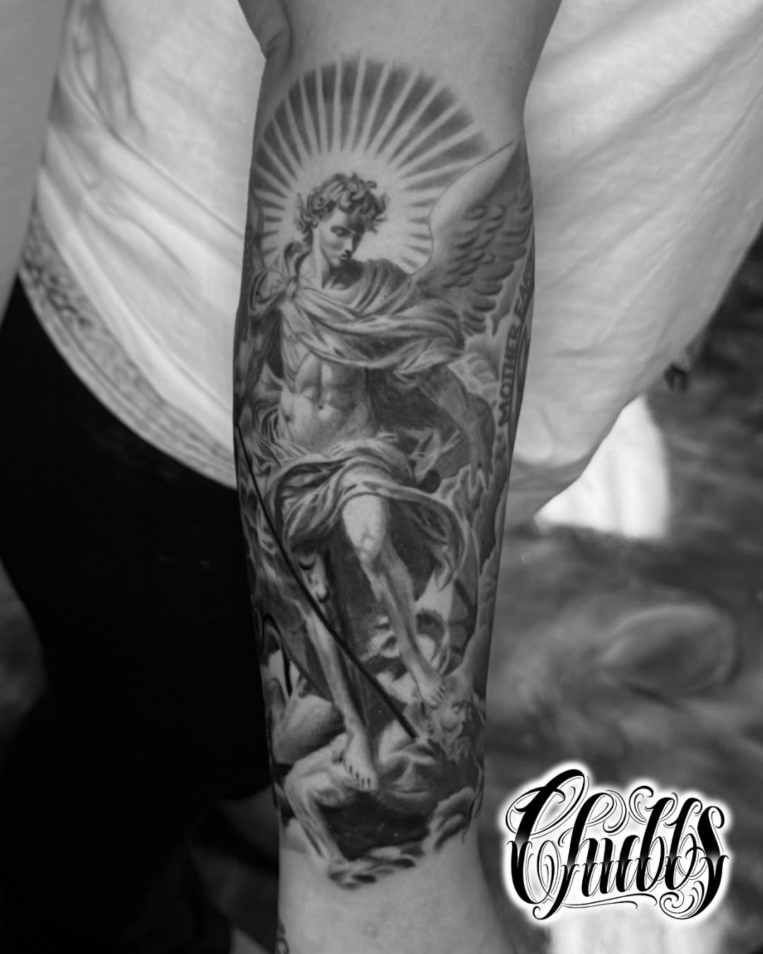 Tattoo by @tatsbychubbs — black_and_grey, realism