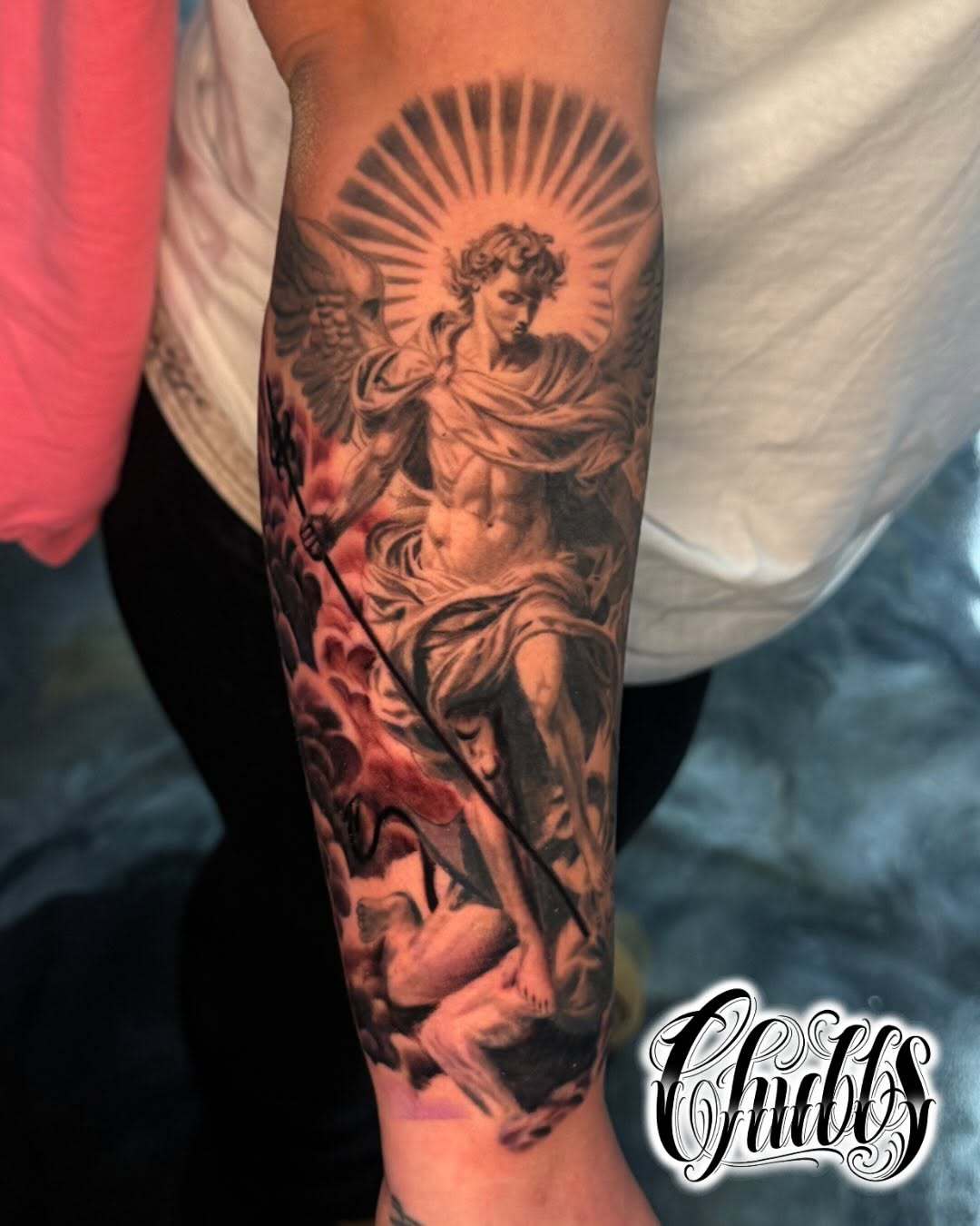 Tattoo by @tatsbychubbs — black_and_grey, realism