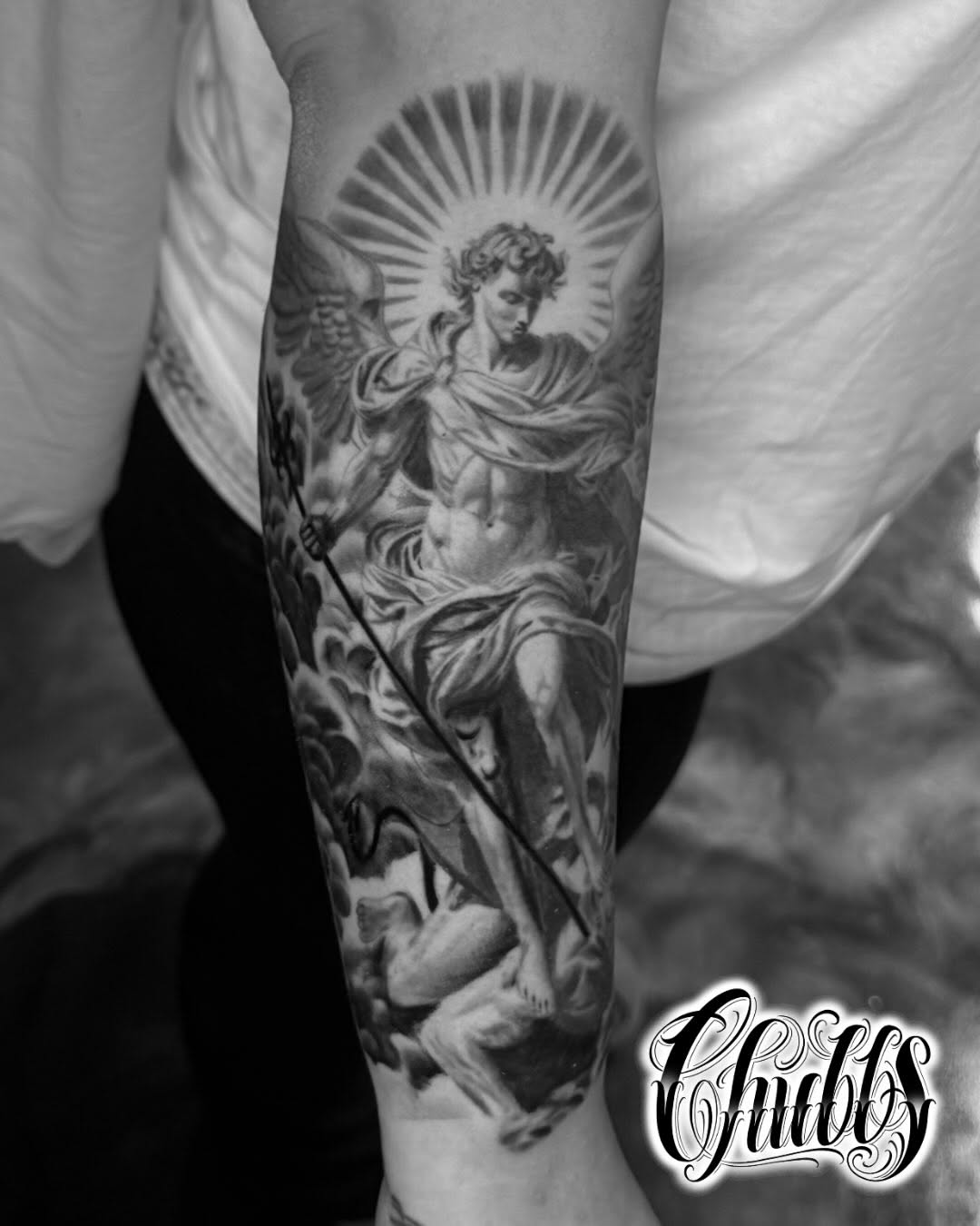 Tattoo by @tatsbychubbs — black_and_grey, realism