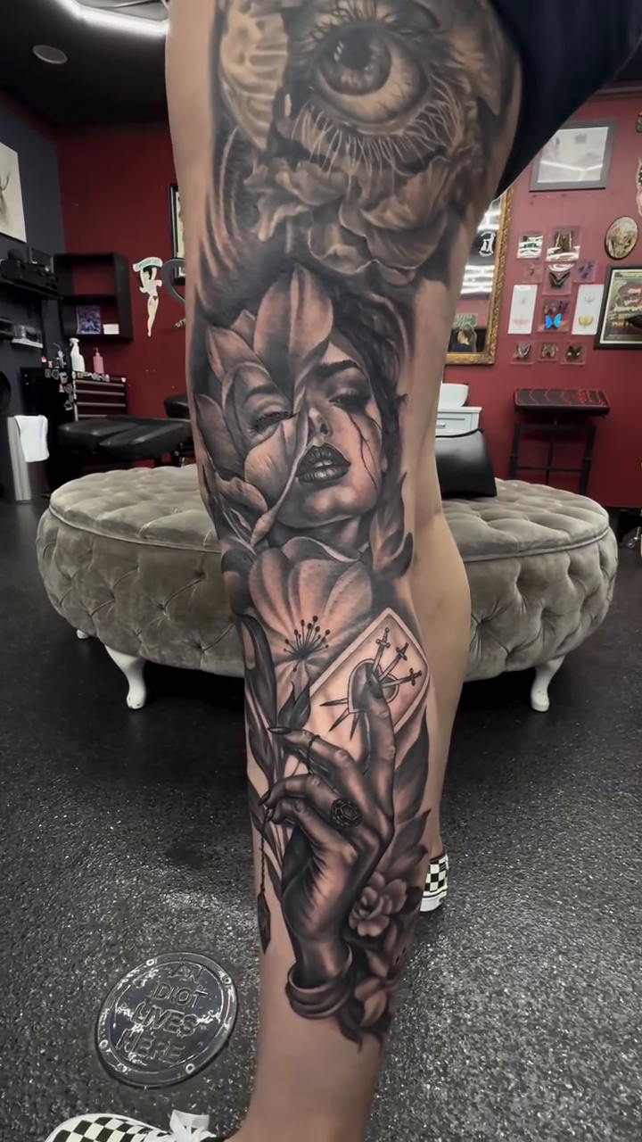 Tattoo by @leftycolbert_official — black_and_grey, realism