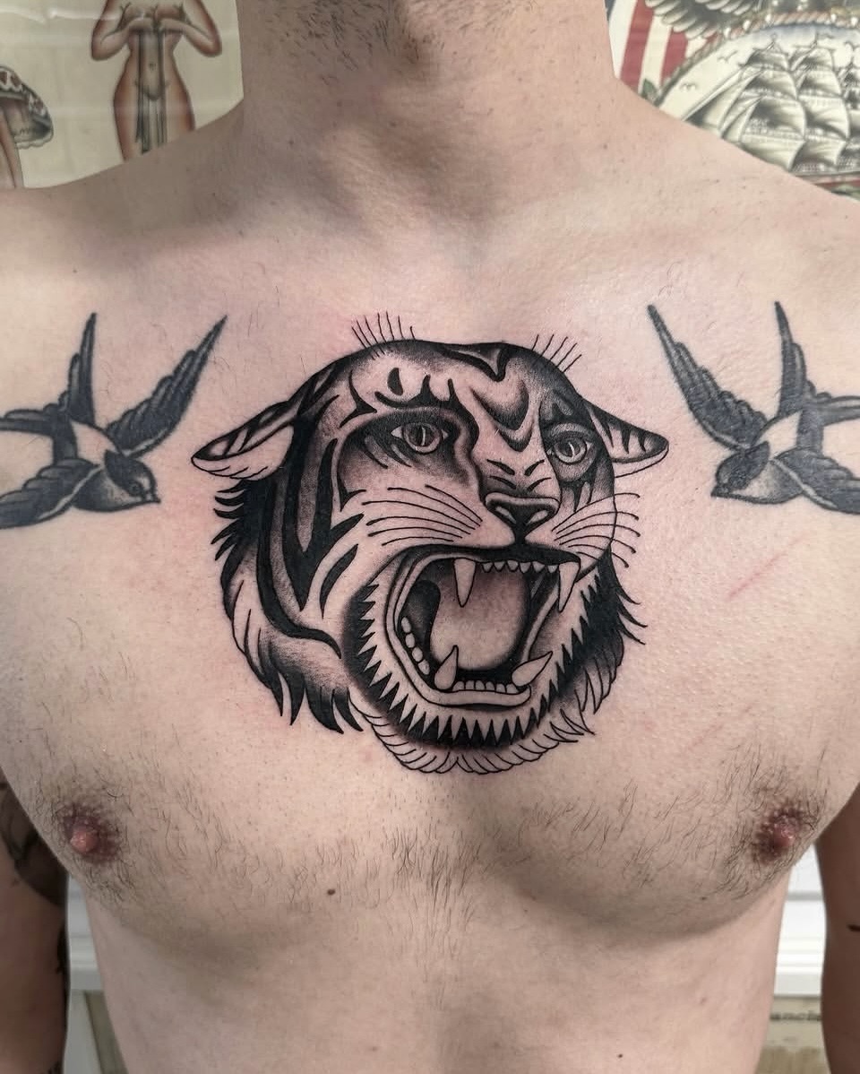 Tattoo by @nicholasleetattoo — american_traditional, black_and_grey