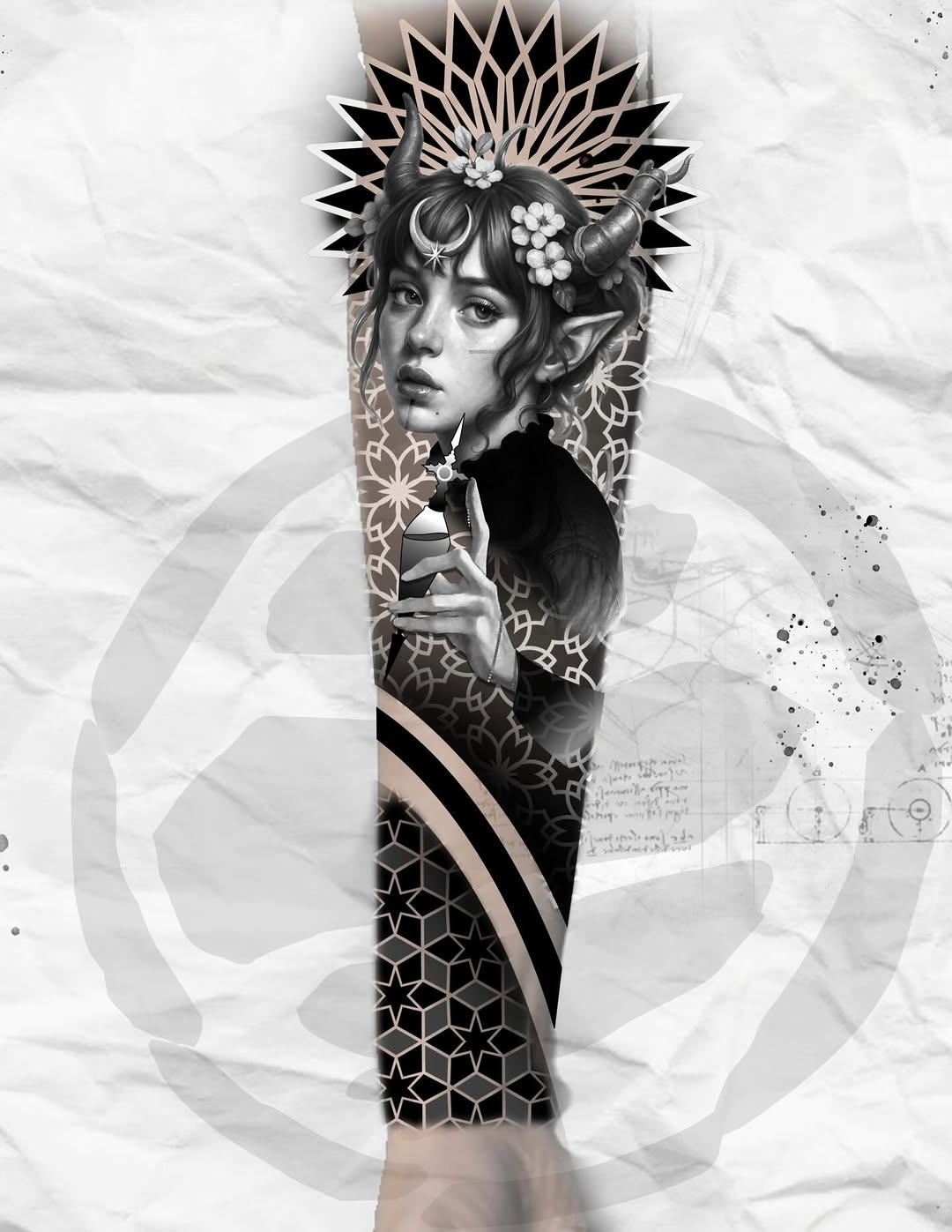 Tattoo by @gersaint — realism, black_and_grey