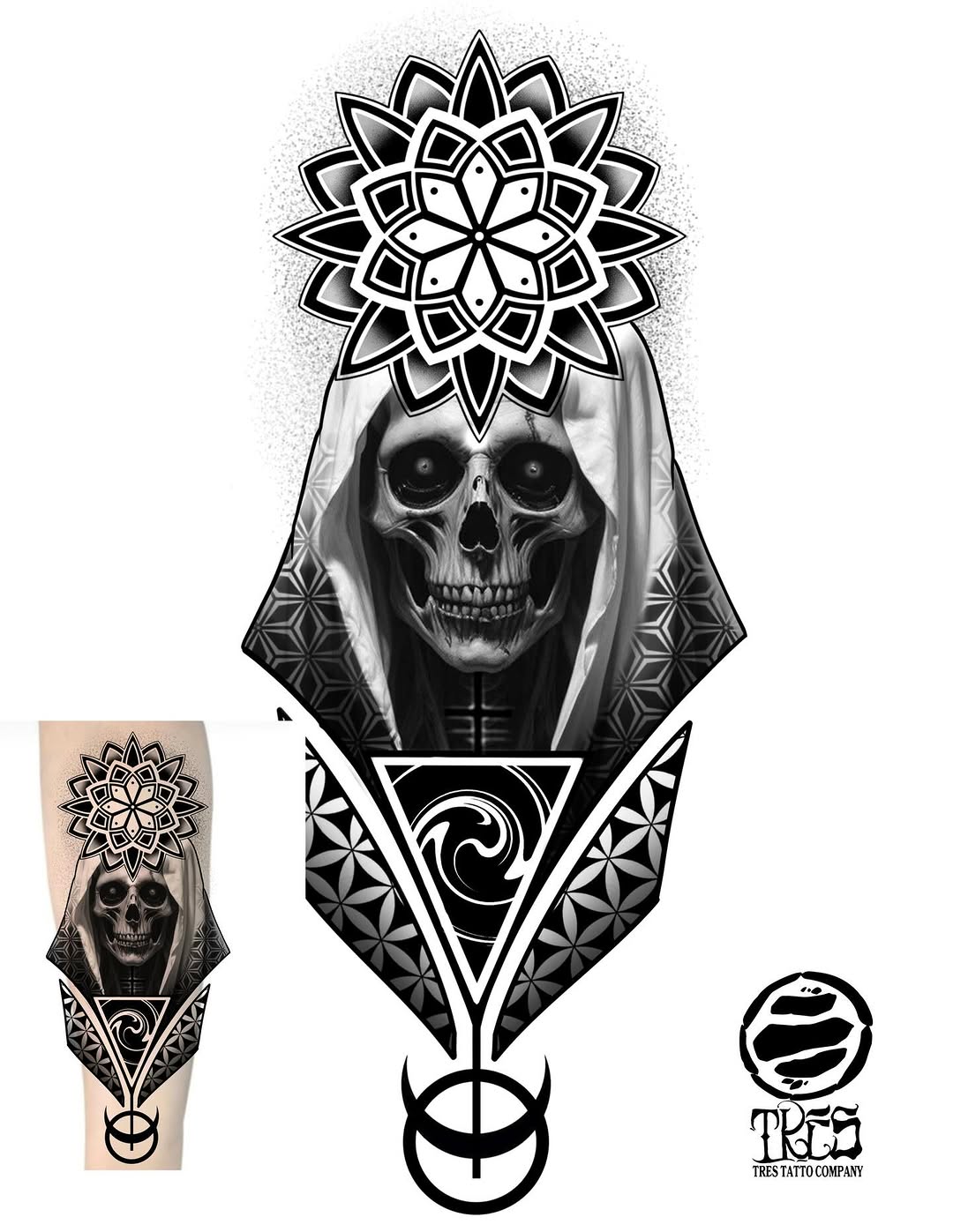 Tattoo by @gersaint — black_and_grey, realism