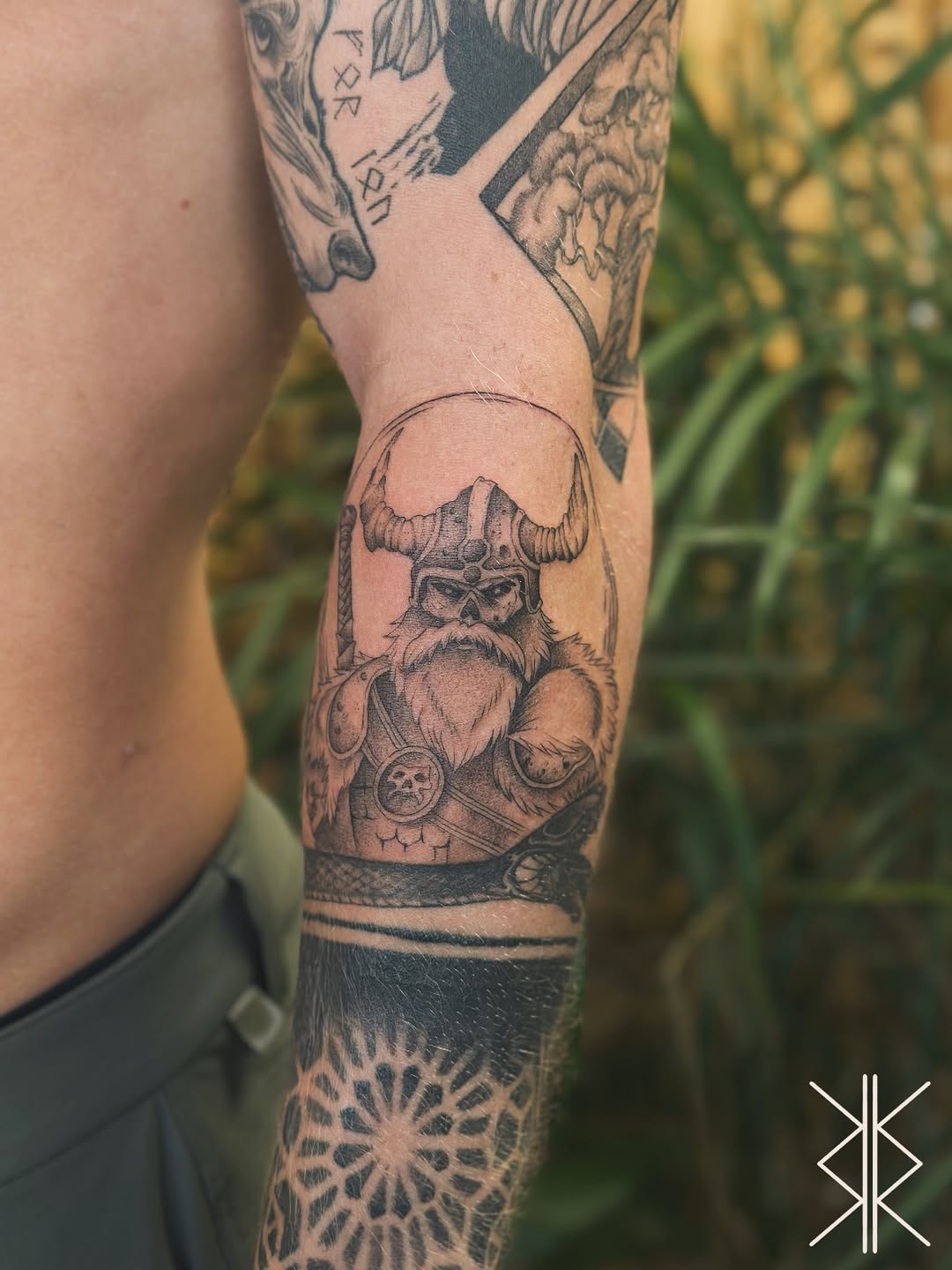 Tattoo by @wafflesworth — black_and_grey, chicano