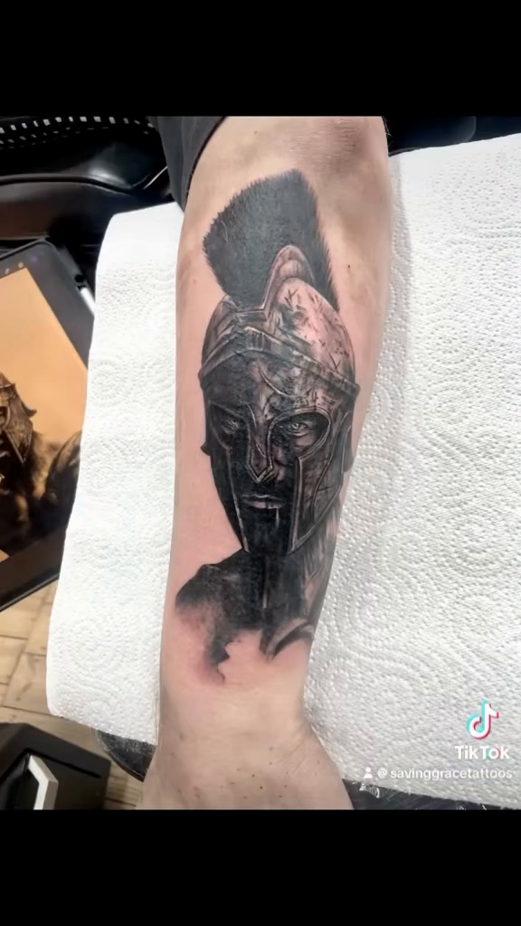 Tattoo by @savinggracetattoos — black_and_grey, realism