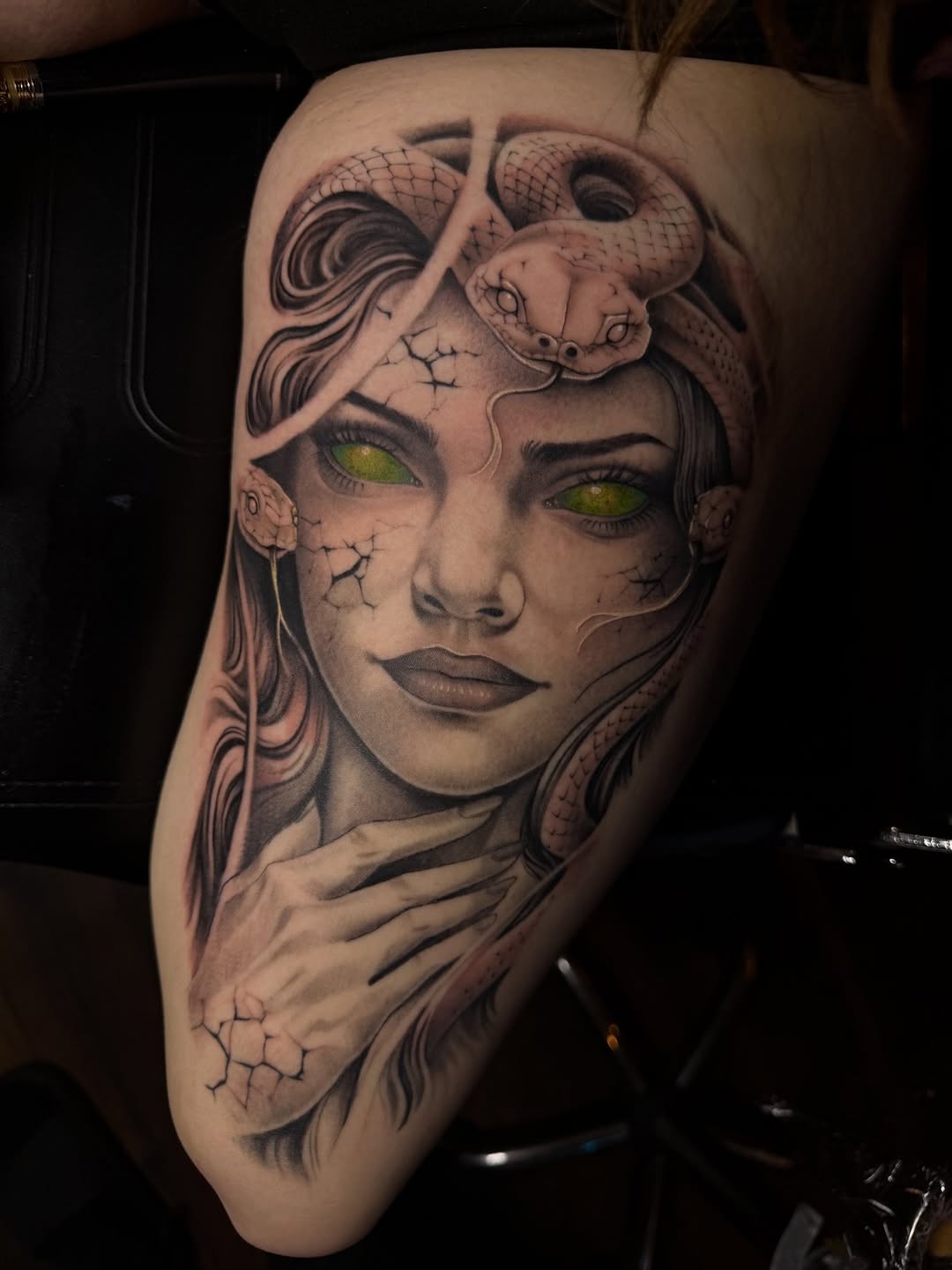 Tattoo by @jevonglascotattoos — realism, black_and_grey
