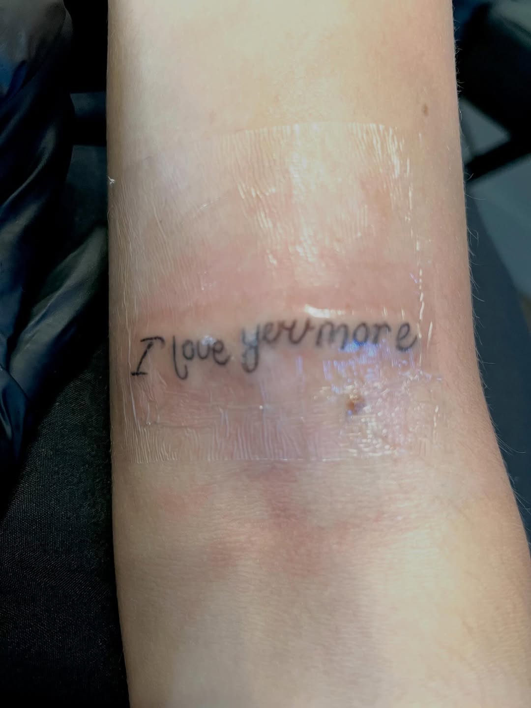 Tattoo by @tinytattootreasures — lettering_script, fine_line