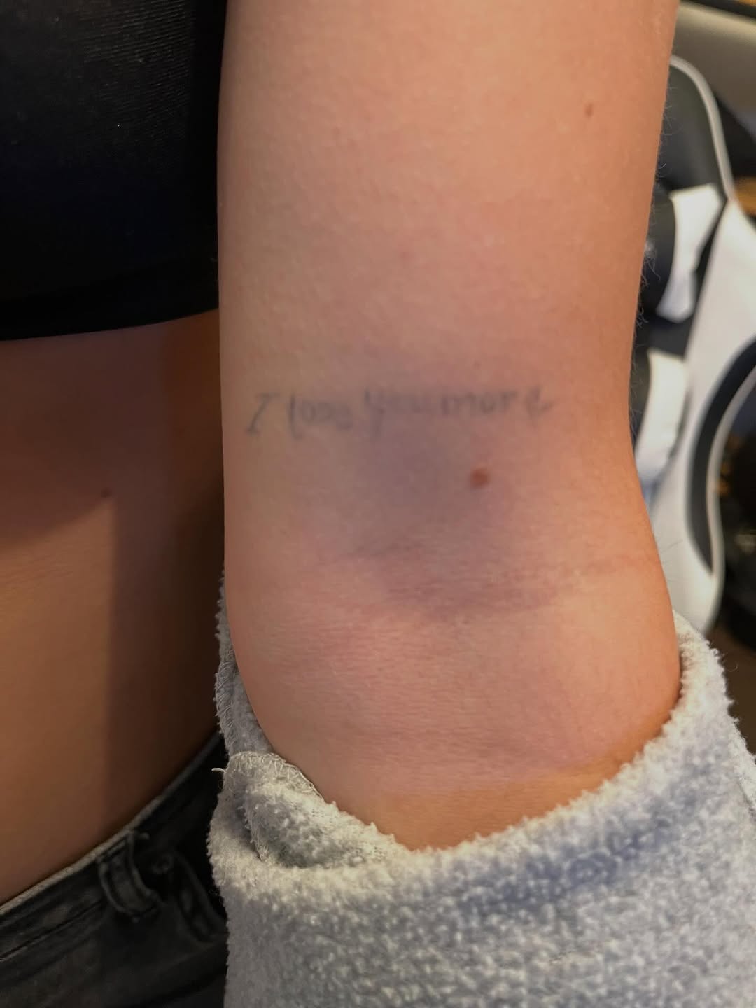 Tattoo by @tinytattootreasures — lettering_script, fine_line