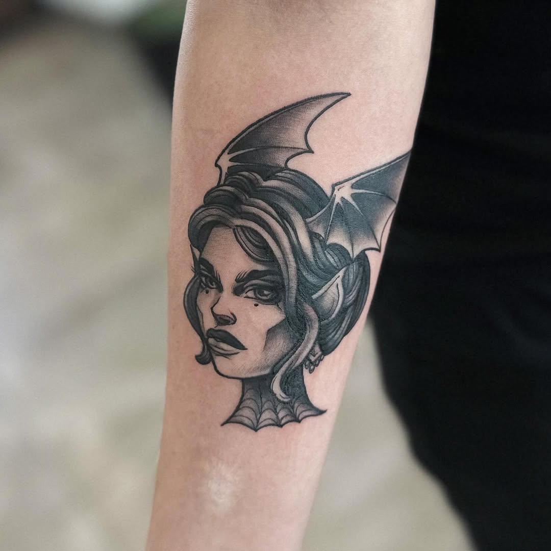 Tattoo by @elvira_savchuk — black_and_grey