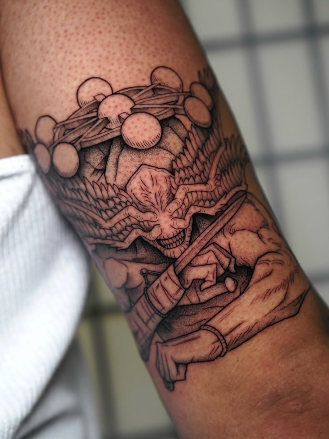 Tattoo by @carlosthebarloswarlos_ — illustrative, dark_realism