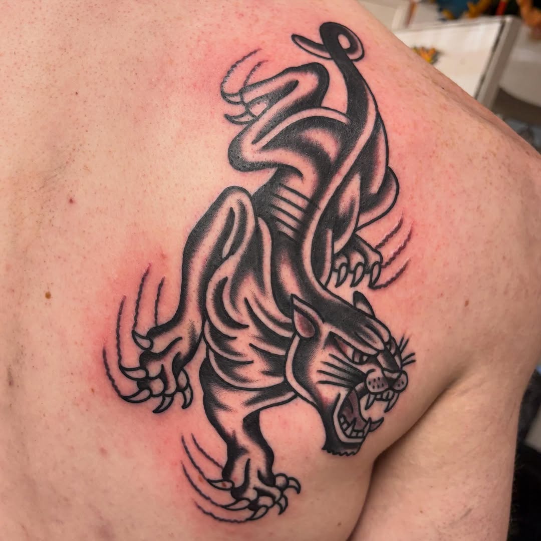 Tattoo by @brentallentattoos — american_traditional, black_and_grey