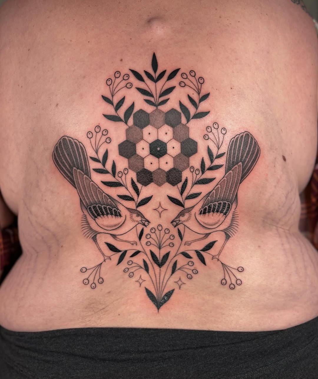 Tattoo by @annasagetattoos — dotwork