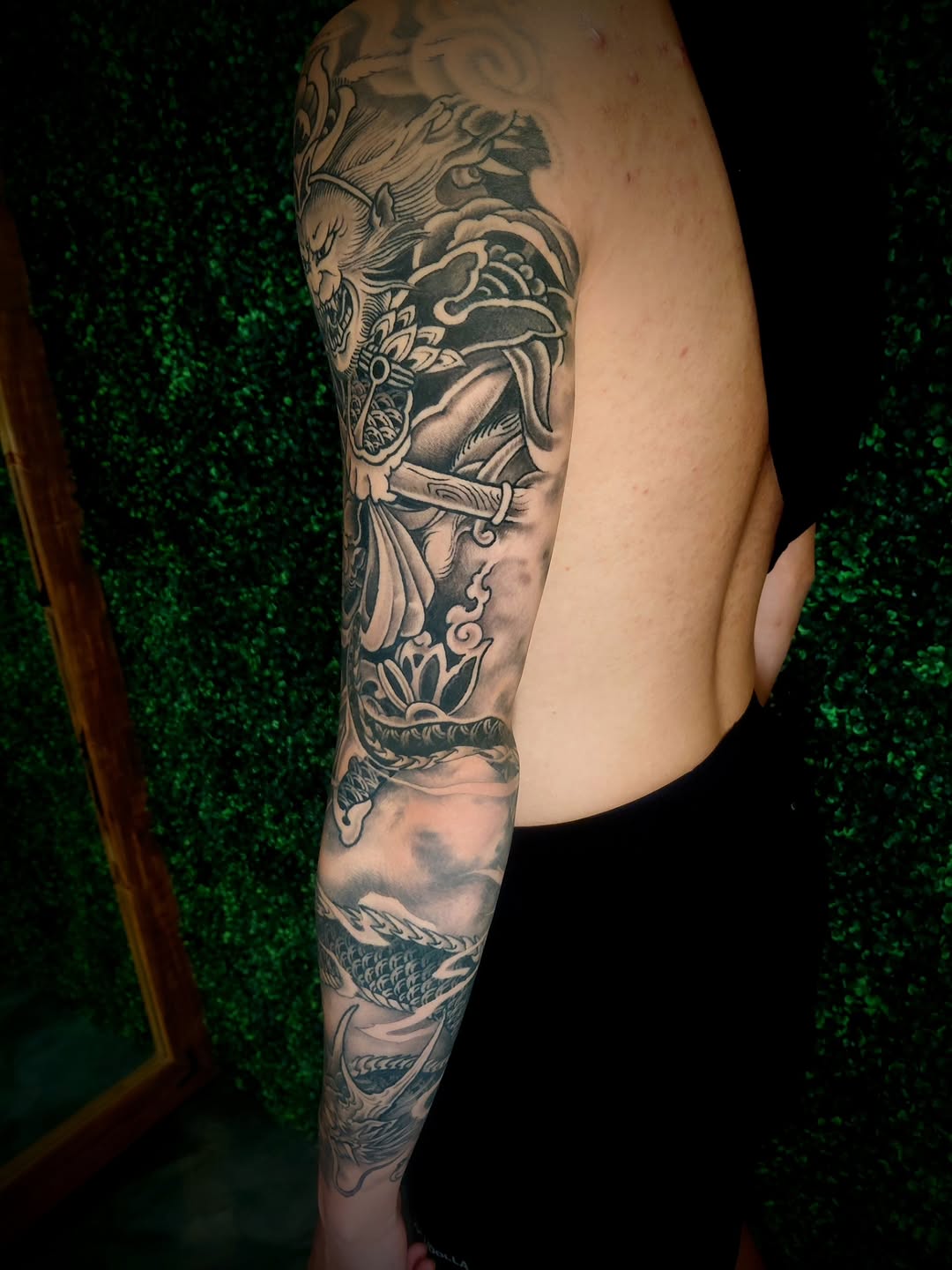 Tattoo by @gavingage_tattoo — japanese_irezumi, black_and_grey