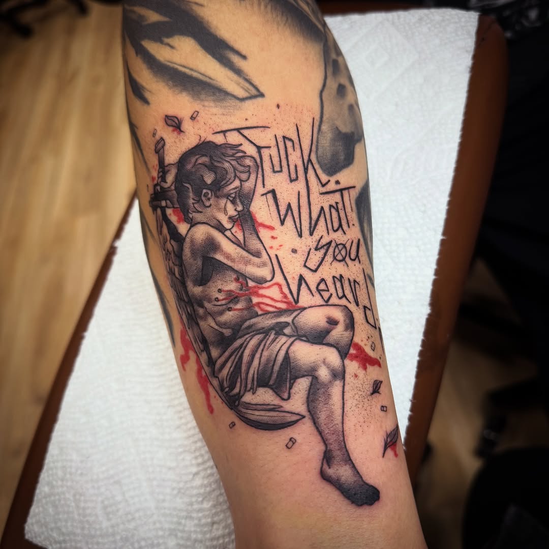 Tattoo by @tattooboston — black_and_grey