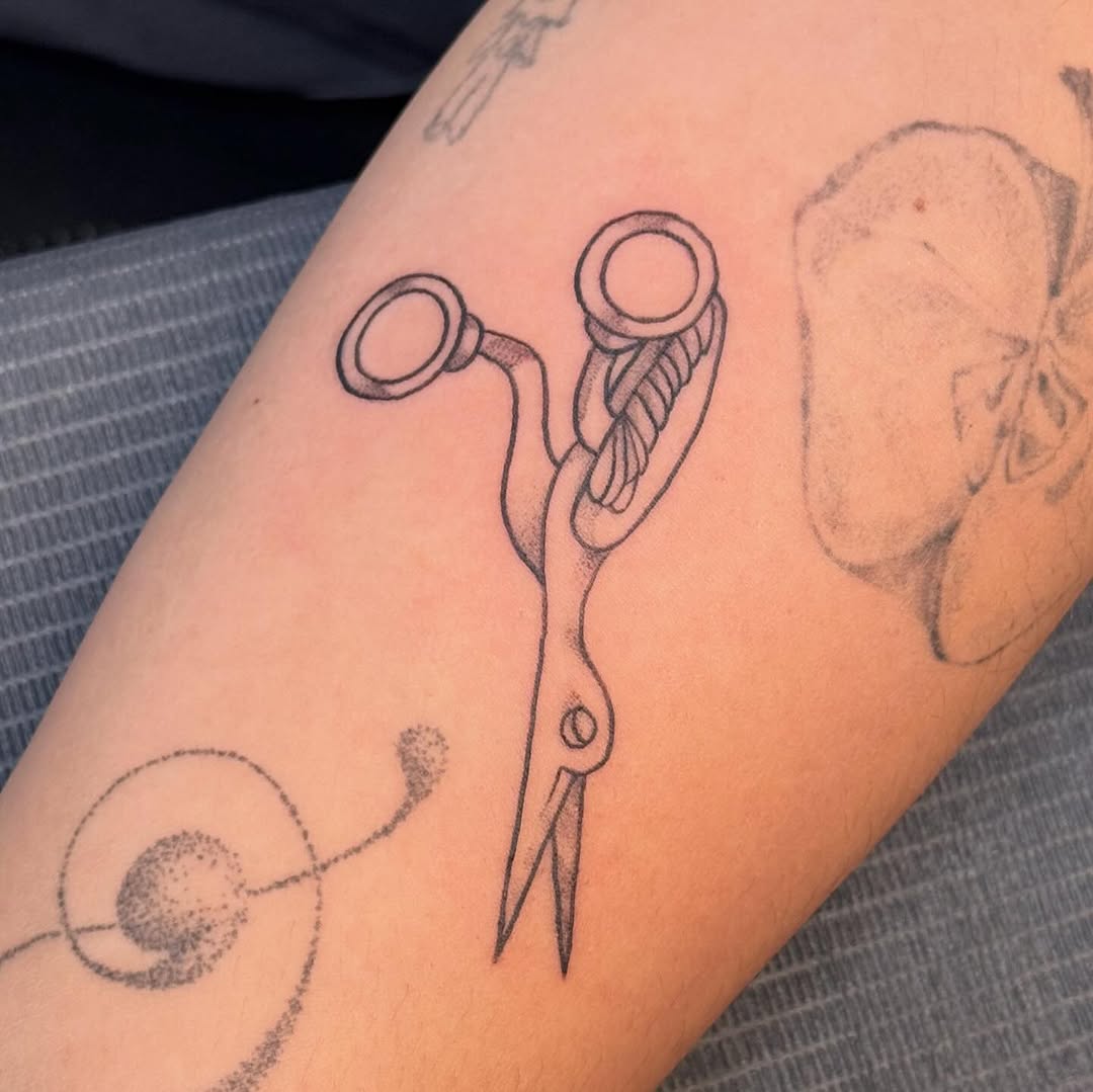 Tattoo by @angeltiburona — fine_line, chicano