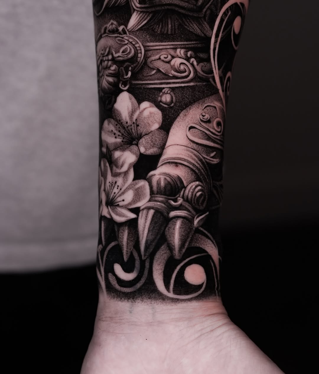 Tattoo by @tattooist_steven โ black_and_grey, realism