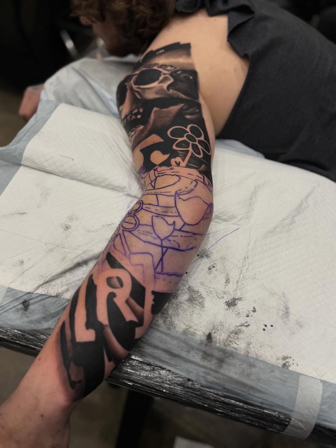 Tattoo by @calebcoleyy — blackwork, realism