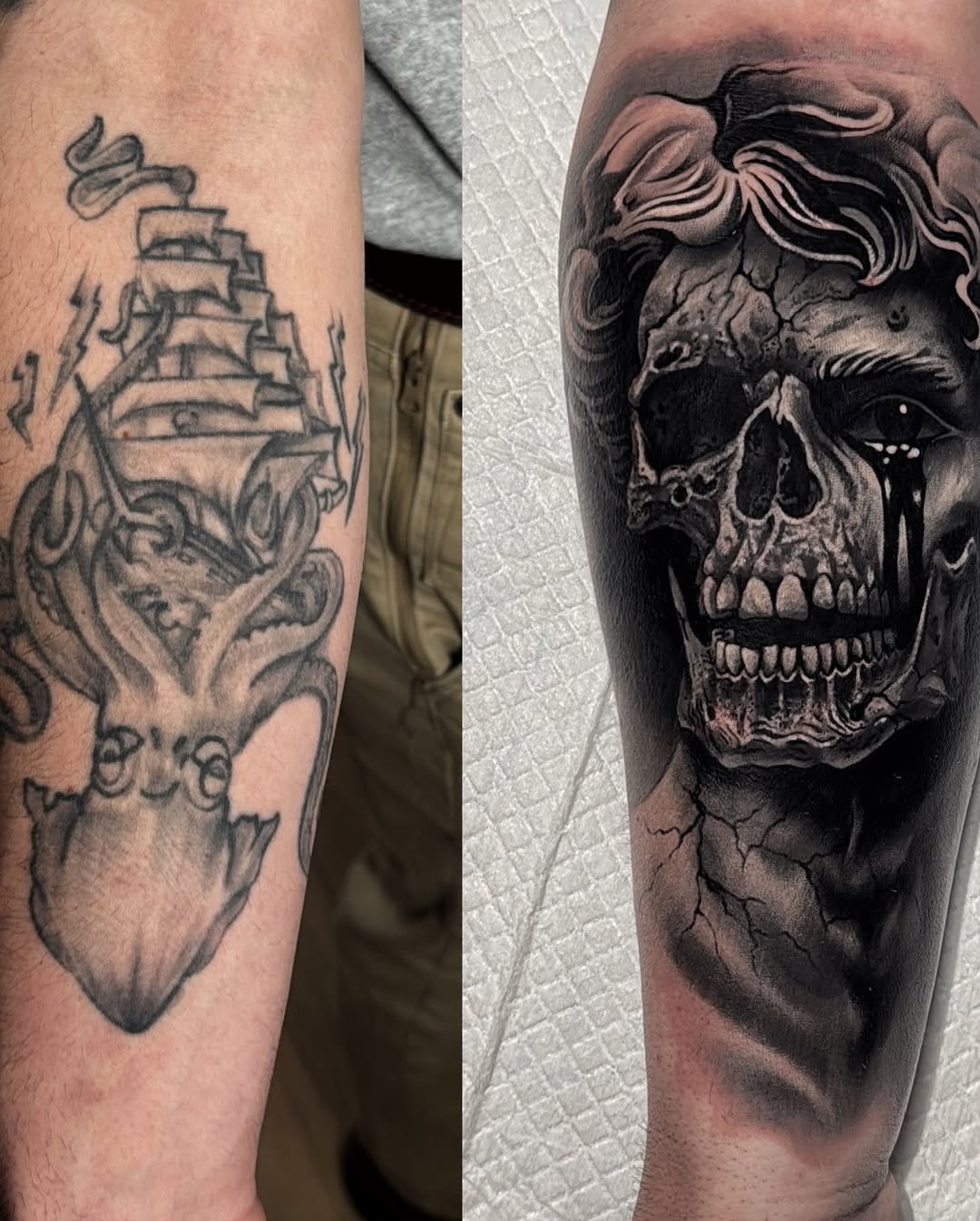 Tattoo by @sk.tattoo._ — black_and_grey, realism
