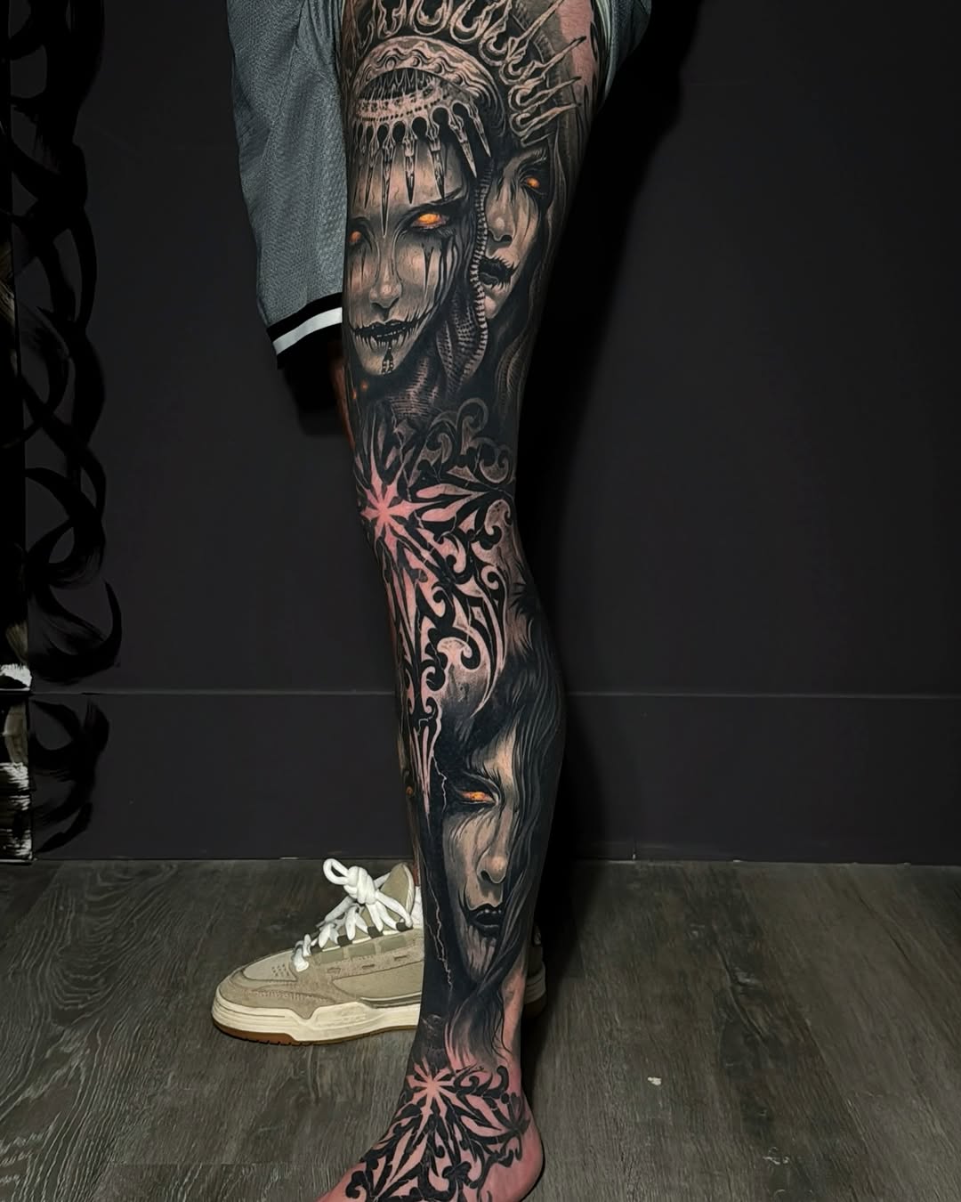 Tattoo by @sk.tattoo._ — dark_realism, blackwork