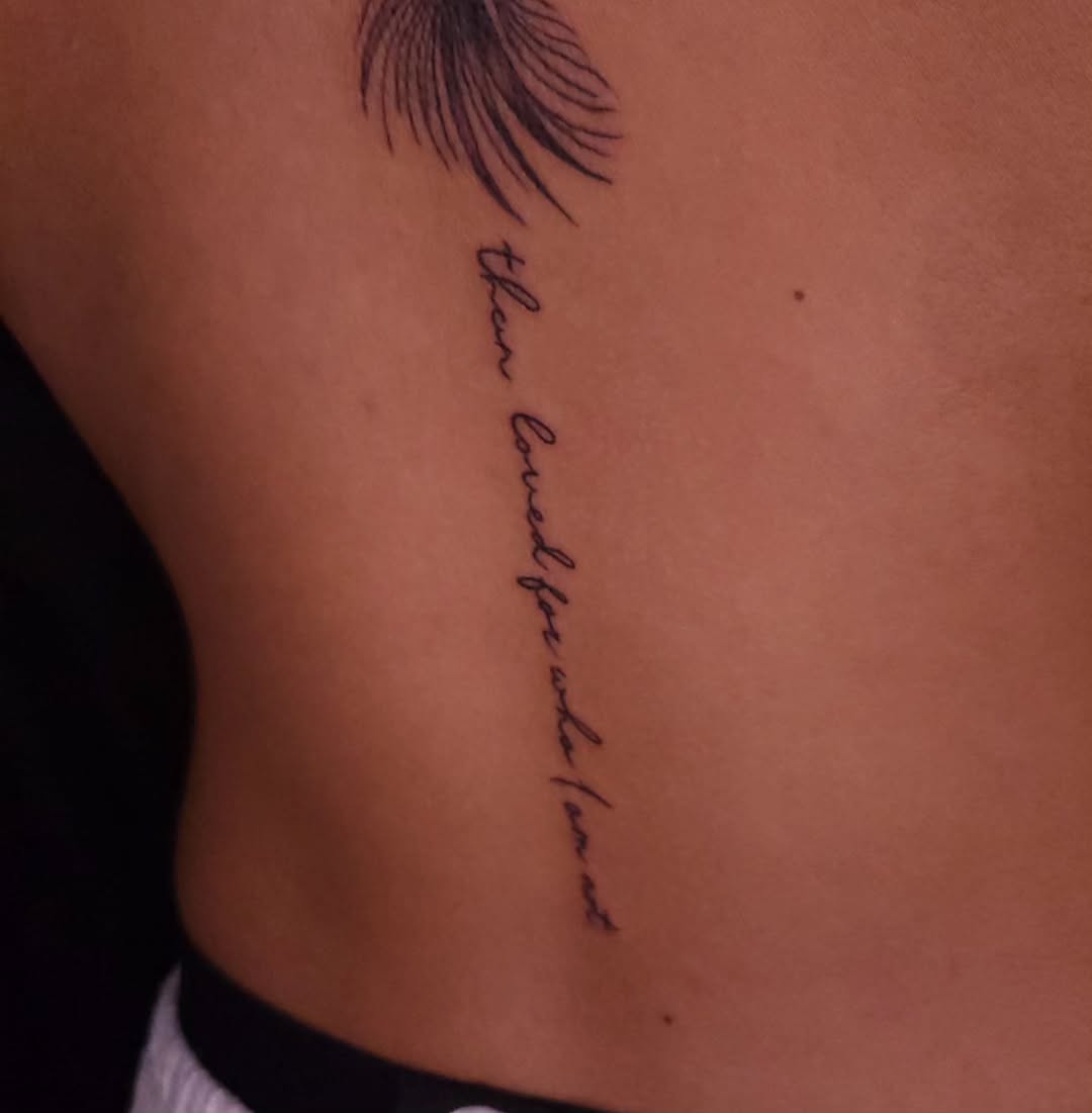 Tattoo by @alicialk — lettering_script, fine_line