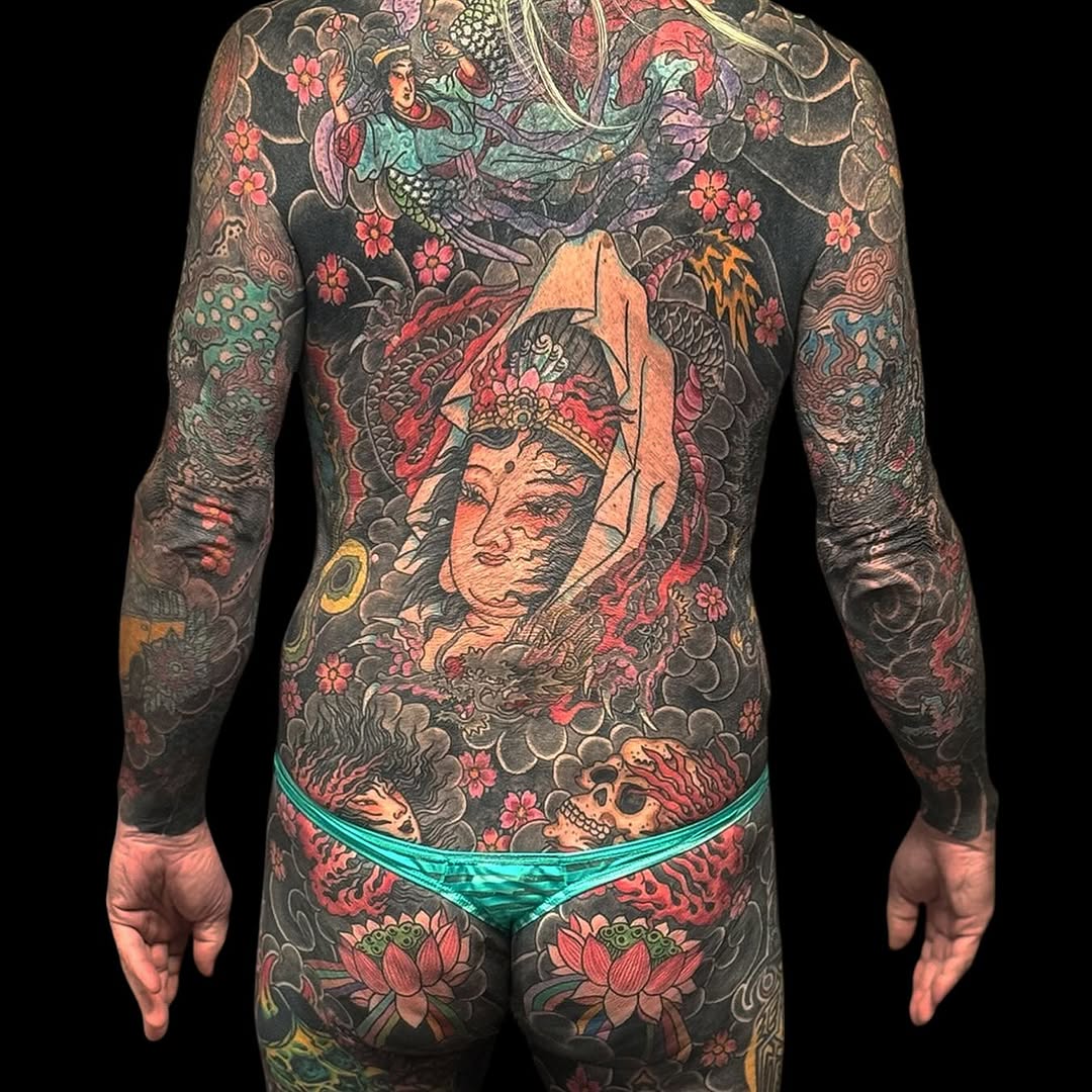 Tattoo by @joshftwtattoo — japanese_irezumi, black_and_grey