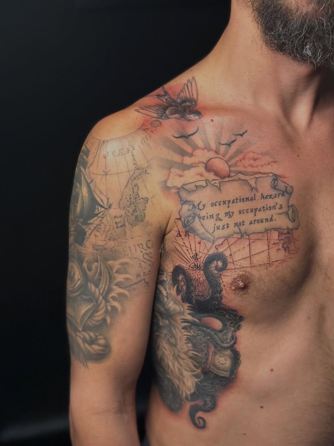 Tattoo by @cheech.tattoos — realism, black_and_grey