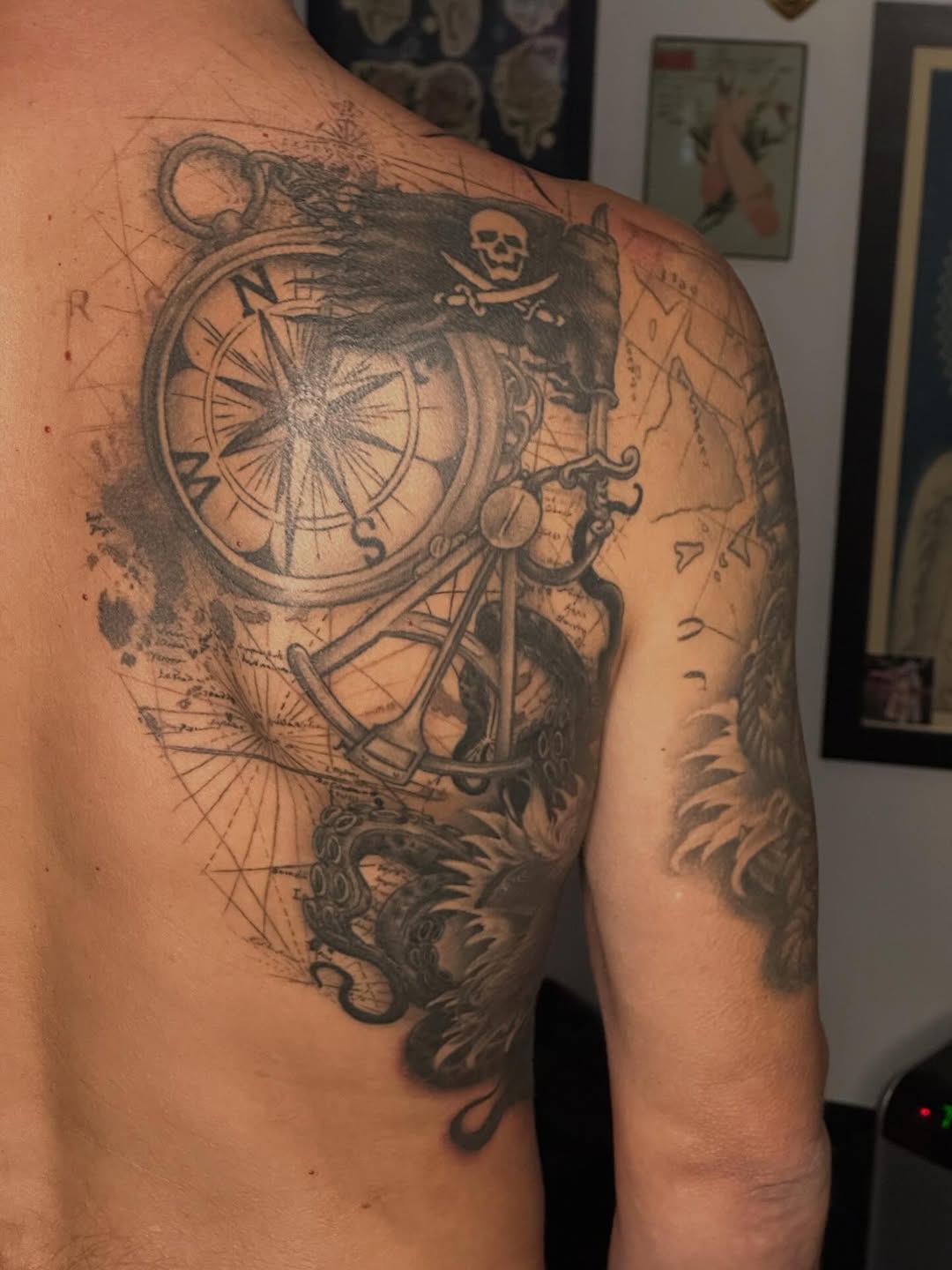 Tattoo by @cheech.tattoos — realism, black_and_grey