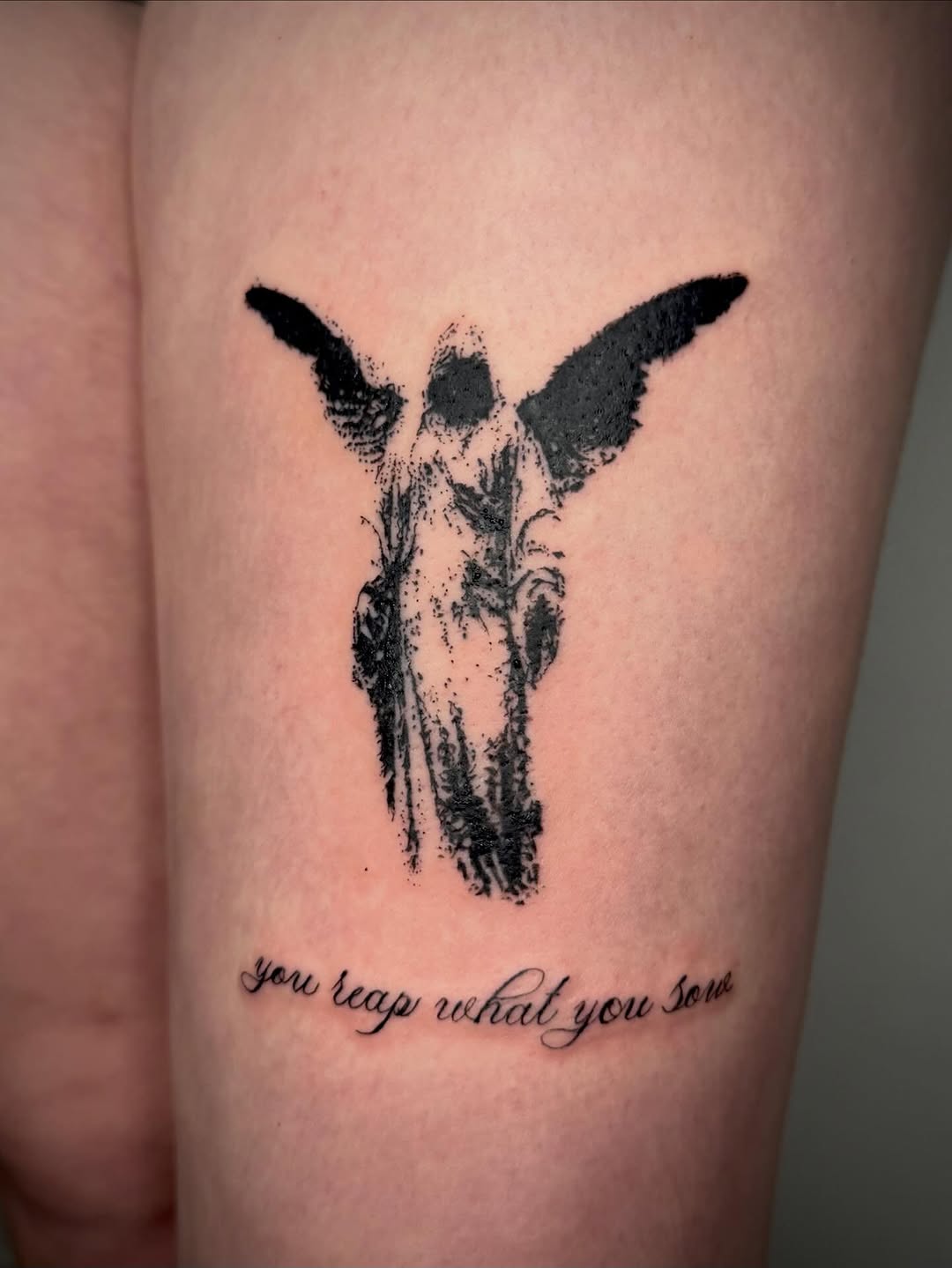 Tattoo by @oxurminexo โ blackwork, lettering_script