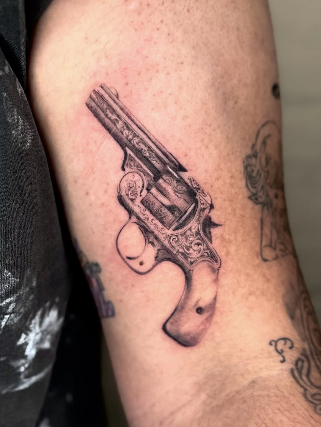Tattoo by @eblu.ink — realism, black_and_grey