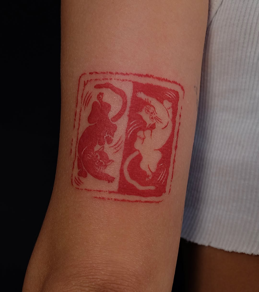 Tattoo by @baby.cleaver — illustrative, blackwork