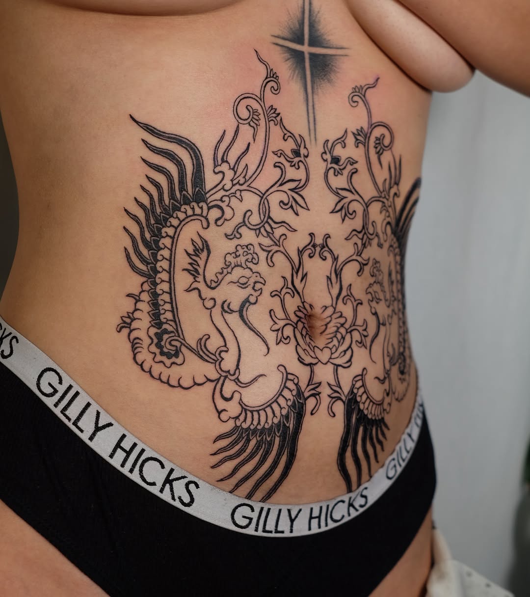 Tattoo by @baby.cleaver — japanese_irezumi, blackwork