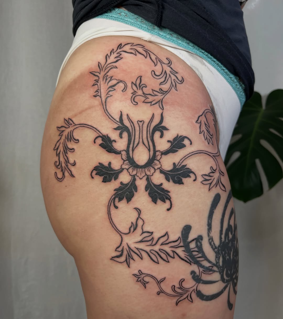 Tattoo by @baby.cleaver — ornamental, blackwork
