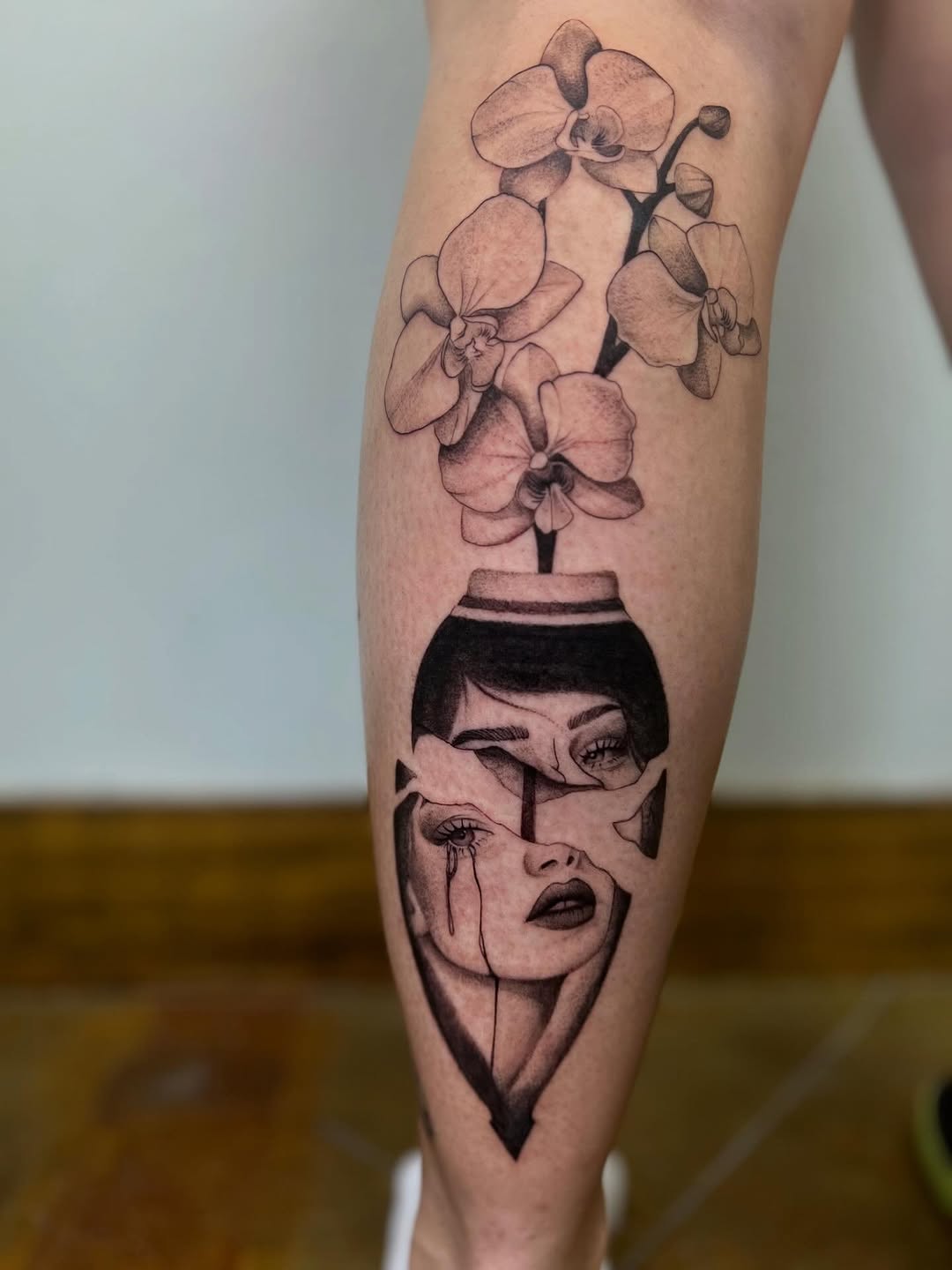 Tattoo by @popkerntattoos โ realism, black_and_grey