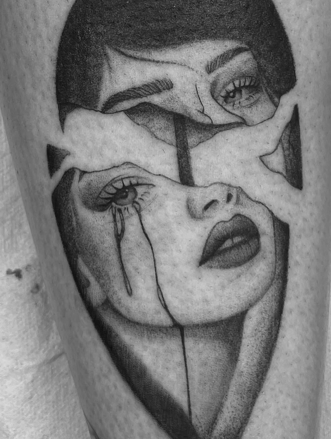 Tattoo by @popkerntattoos โ realism, black_and_grey