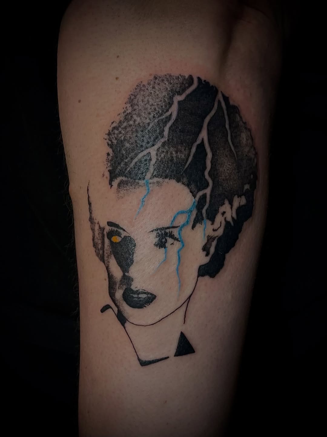 Tattoo by @rosie_coyote — black_and_grey, trash_polka
