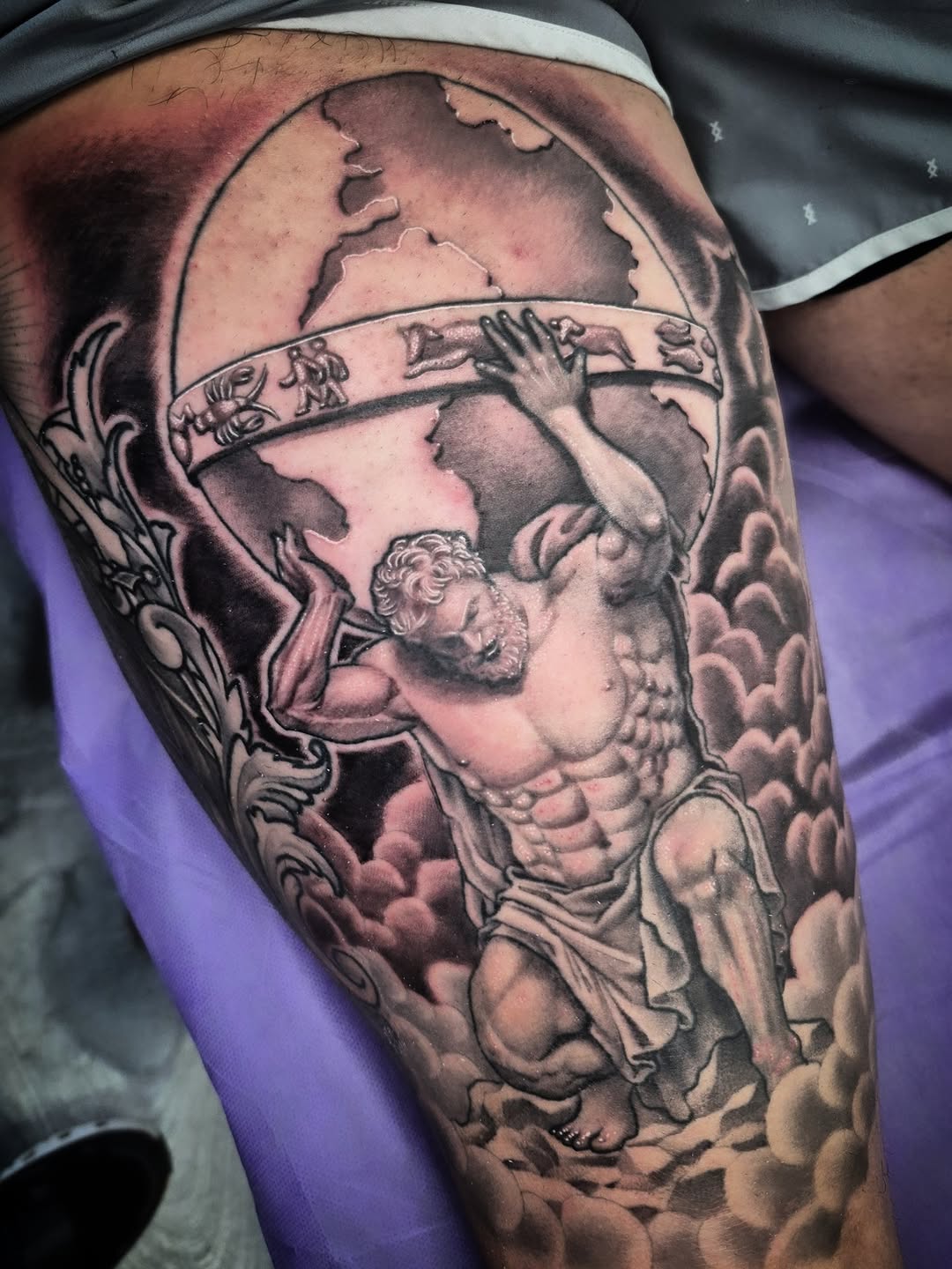 Tattoo by @cwolfgang.tattoo — realism, black_and_grey