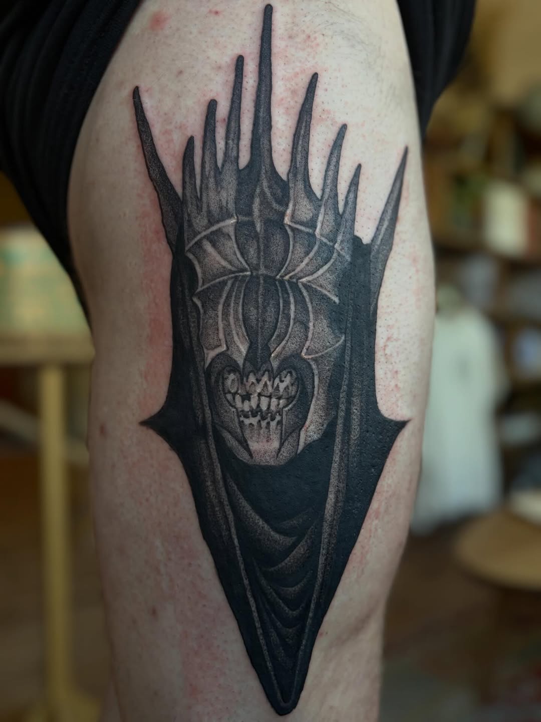 Tattoo by @seanbaldwintattoos — black_and_grey, dark_realism
