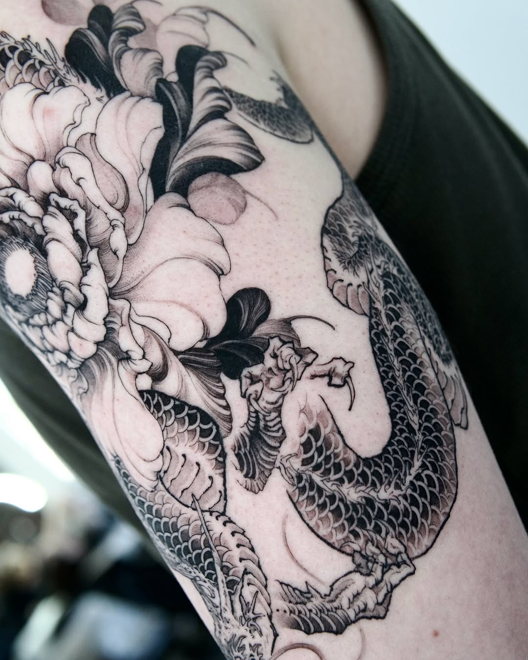 Tattoo by @oori_tattoo — japanese_irezumi, black_and_grey