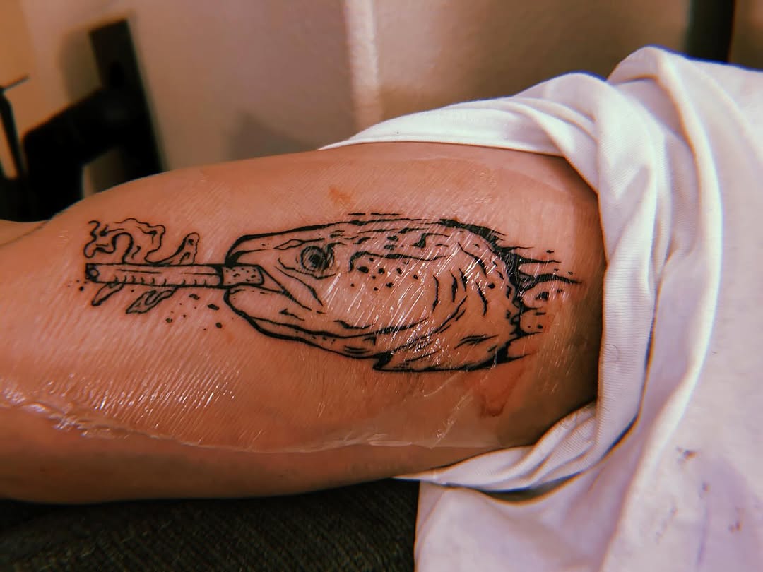 Tattoo by @chaotic__fern β blackwork, illustrative