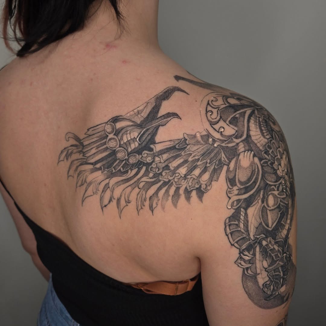 Tattoo by @savshimi — black_and_grey, realism