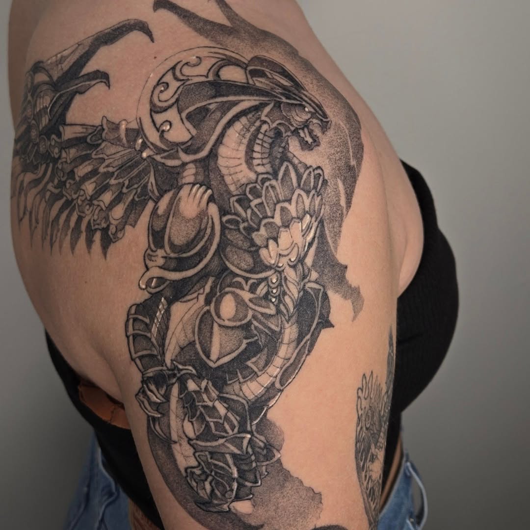 Tattoo by @savshimi — black_and_grey, realism