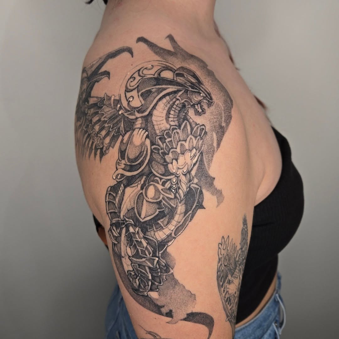 Tattoo by @savshimi — black_and_grey, realism