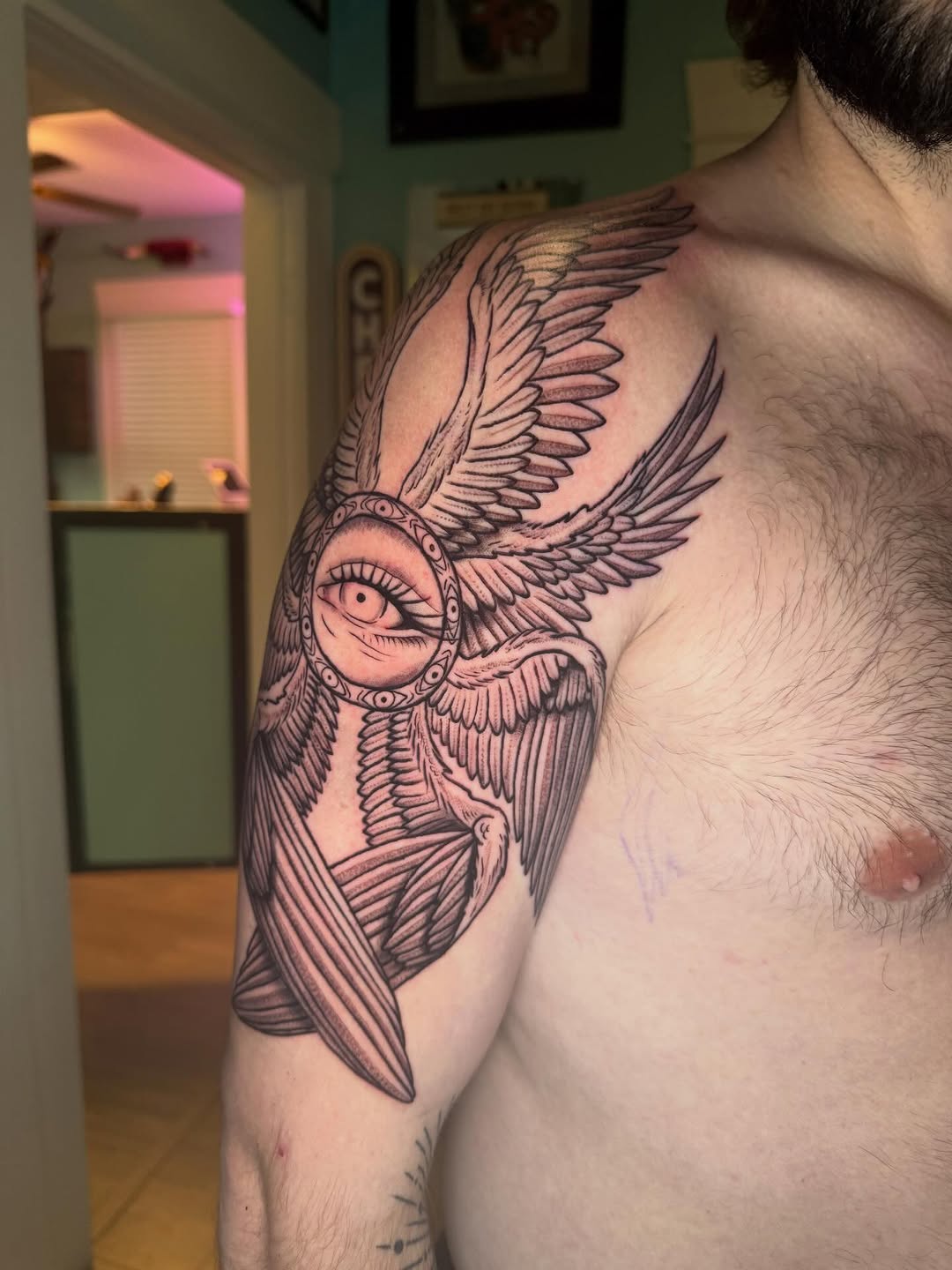 Tattoo by @blackcatcrap — black_and_grey, realism
