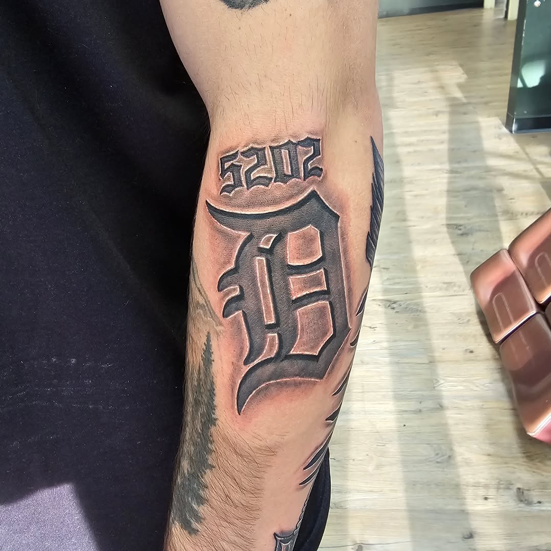 Tattoo by @indeedilly — lettering_script, black_and_grey