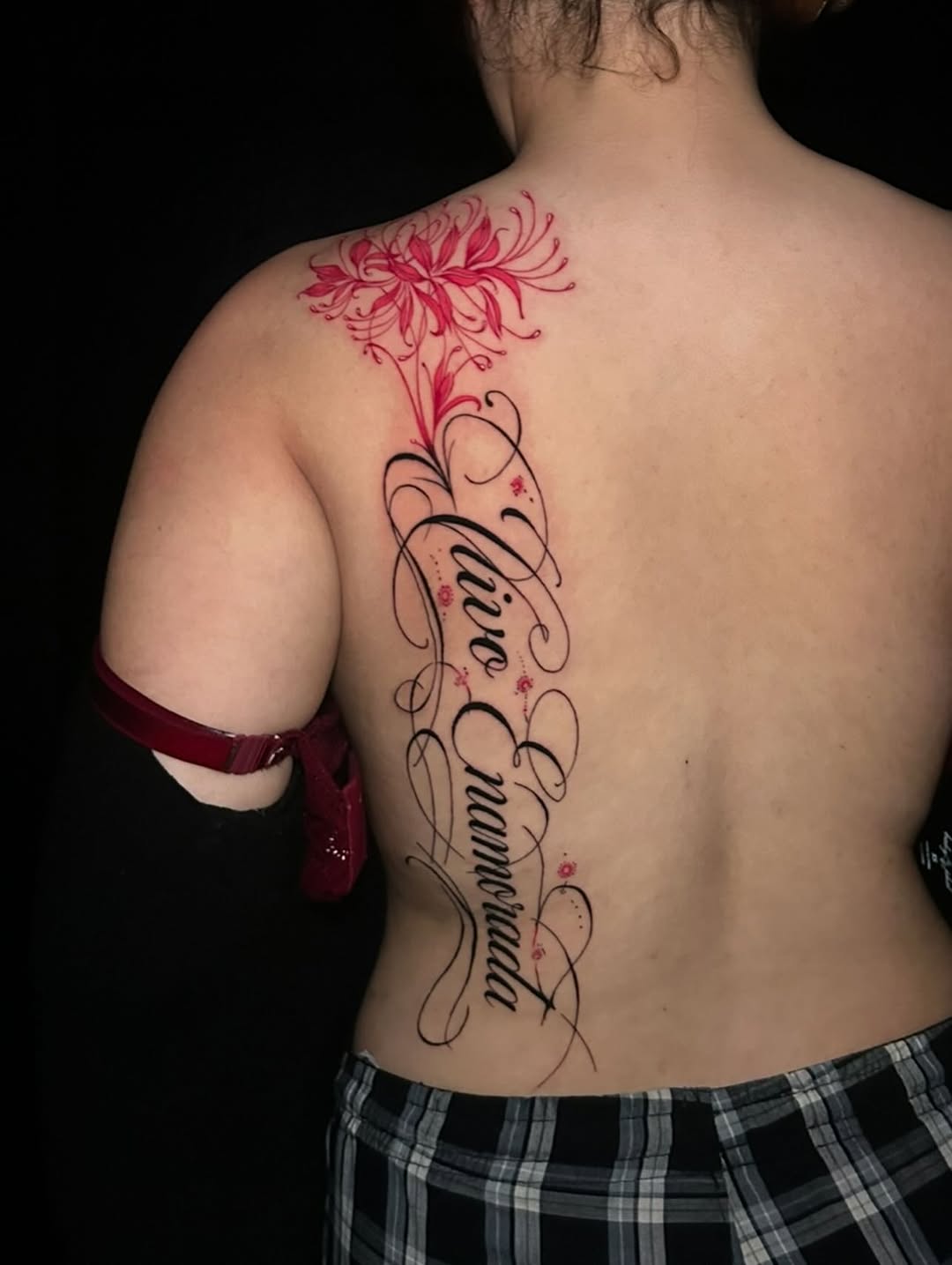 Tattoo by @amry.tattoos โ lettering_script, fine_line